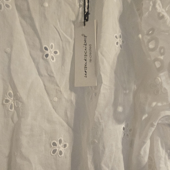 Unsubscribed White Eyelet Ruffle Top - Picture 2 of 3